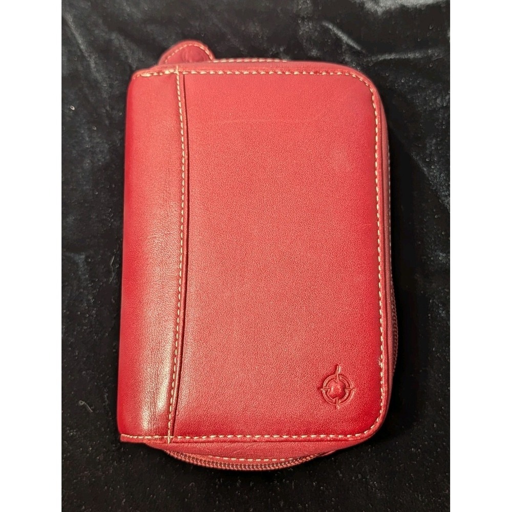 FranklinCovey‎ Red Napa Leather Affinity Universal PDA Case Wallet